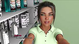 girlfriend's pussy drives wild in anime game story