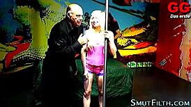 Euro Hoe Swallows Spunk In Bizarre Bukkake With Monster Cock And Heels