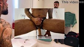 dirty gets all horny in the bathroom during bathing