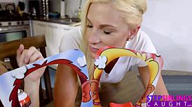 Silly Games Lead Step Sister to Suck and Swallow Hard