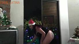 I couldn't resist her big ass in those tiny red thongs