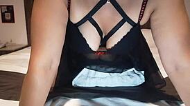 Riding dildo toy until orgasm