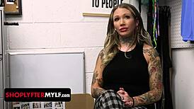 Dirty Cop Strips Suspected Shoplifter Naked For Thorough Cavity Search With Spanking And Cunilingus