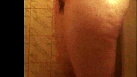 spying on perfect ebony ass in shower