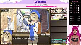 Vtuber Lewdneko Plays Evenicle Part 3 😈 Big Tits Moaning Creampie Game