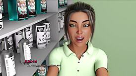 girlfriend's pussy drives wild in anime game story