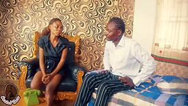 petite ebony girl applies for a job but ends up with a big black cock