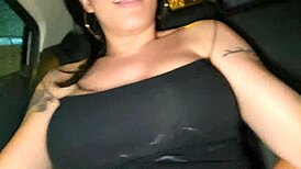 Teen worships big ass with farting and bareback domination in Uber backseat