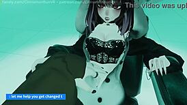 slutty girl bound and fucked in the machine, reaching orgasm