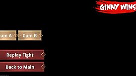 ginny and chelci go at it in a naked 3d fighter showdown with intense moves.