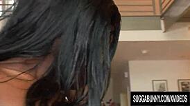 Ebony Sole Dior rides BBC until he cums inside her ruined pussy