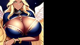 goddess angels ai art compilation featuring submissive asian characters