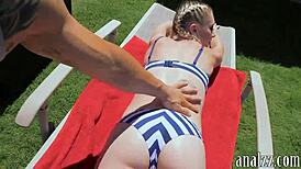 Hot Amateur Girlfriend Gets Anal Banged Outdoors in Bikini