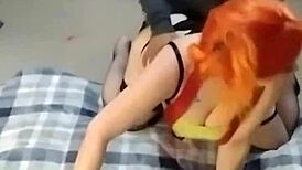 Misty Pokemon Cosplay Babe Wants Pokeballs in Her Mouth