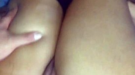 in this hard anal scene, the cum leaks out of her big ass