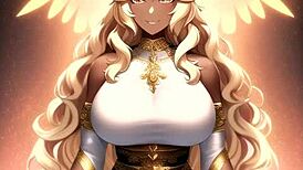 goddess angels ai art compilation featuring submissive asian characters