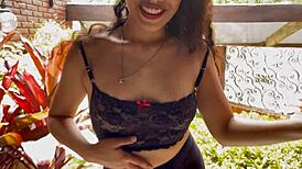 Big black cock destroys my ass in hotel room after boyfriend's friend invites me