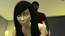 Alodia rides in cowgirl position with intense action!