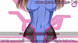 Check out D.Va's edging game with light femdom and submissive endings.