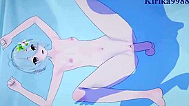 kokkoro and chieru feel the passion in their intense creampie sex.