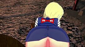 Android 18 sucks and gets fucked in wild POV positions from Dragon Ball Z