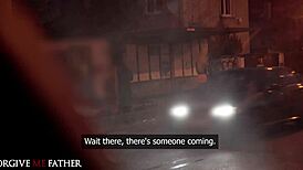 Public Pick Up Turns into Face Fuck and Rough Sex with Blonde