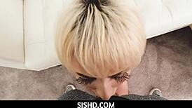 Teen 18+ Stepsister Gets Nude Pussy Blowjob Deepthroat Handjob