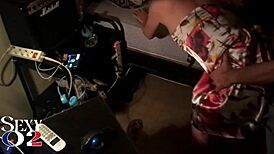 Amateur French slut in lingerie gets her pussy fucked doggystyle in POV