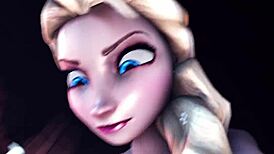 Elsa's secret: Cartoon porn tight ass and big tits
