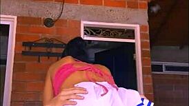 Pedro struggles to enter his tight stepdaughter