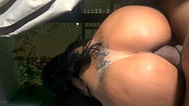 shemale vanessa rafaella struts her stuff on the porch for steamy action