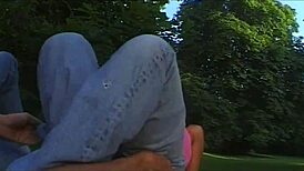 little bee maya wants steve's cum on her tits.