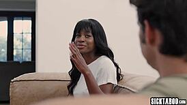 Big cock guy fucks horny black roommate Nicole Kitt