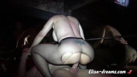 Milf Slut Gets Gang-Banged In Night Club