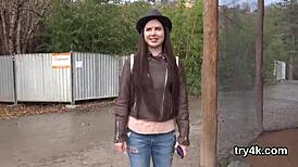 Lovable nympho sucks hard in pov before banging