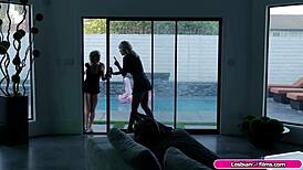 Busty Milf Kissed By Ex Blonde Girlfriend