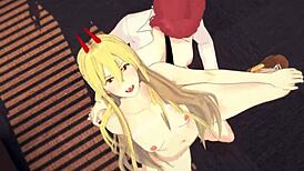 Futa Makima Penetrates Moaning Power in 3D Hentai!