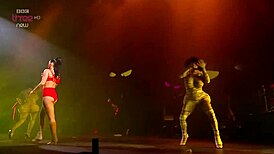 Katy Perry's live performance of I Kissed a Girl in super sexy outfit!