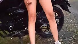 showing tits and pussy in public