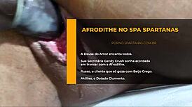Afrodithe Dominates with Big Cock Action at Spa Spartanas