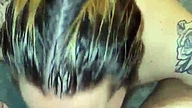 just a casual day with a blonde giving a deepthroat blowjob at walter's place