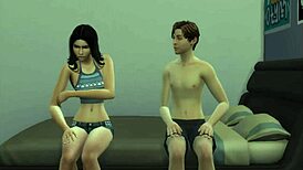 Mi prima me pide disculpas chupando y le rompo el culo