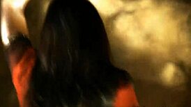 Exotic Arabian milf dancer strips nude