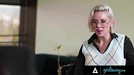 New boss fucks naughty employees on desk.