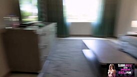 Cory Chase craves quick anal while dad’s out of sight.