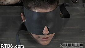 Sadomasochism video with rough bondage and blowjob