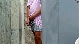 Wow! Banging my step sister-in-law outdoors with dirty talk and creampie!