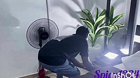 thief gets fucked by lady after breaking in 😱