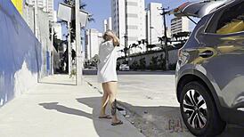 Flat Tire Fixed by Hot Stranger Who Banged My Latina Ass Hard.