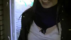 young asian sucks dick in public outdoor pickup scene